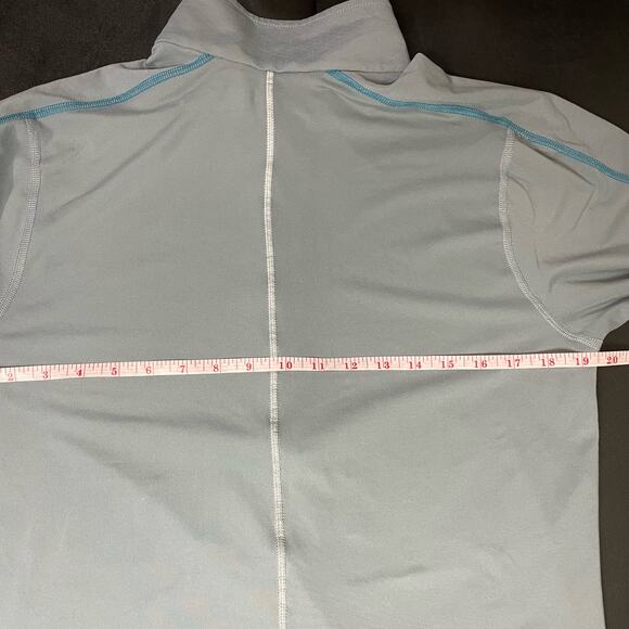 Columbia Trail Flash Half Zip Shirt Mens Small Gray Ash Omniwick Pullover Top - Picture 7 of 12